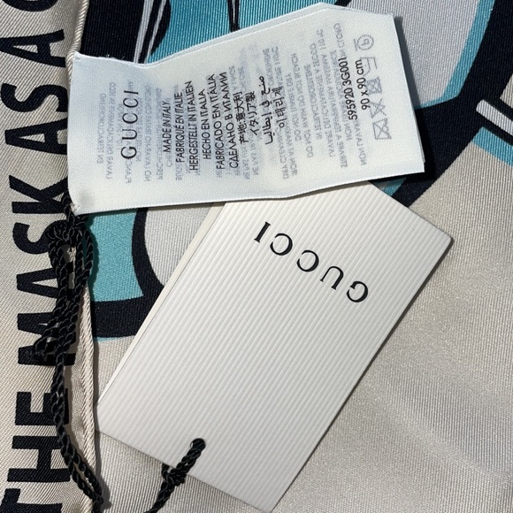 New authentic unisex gucci silk scarf - Picture 4 of 8